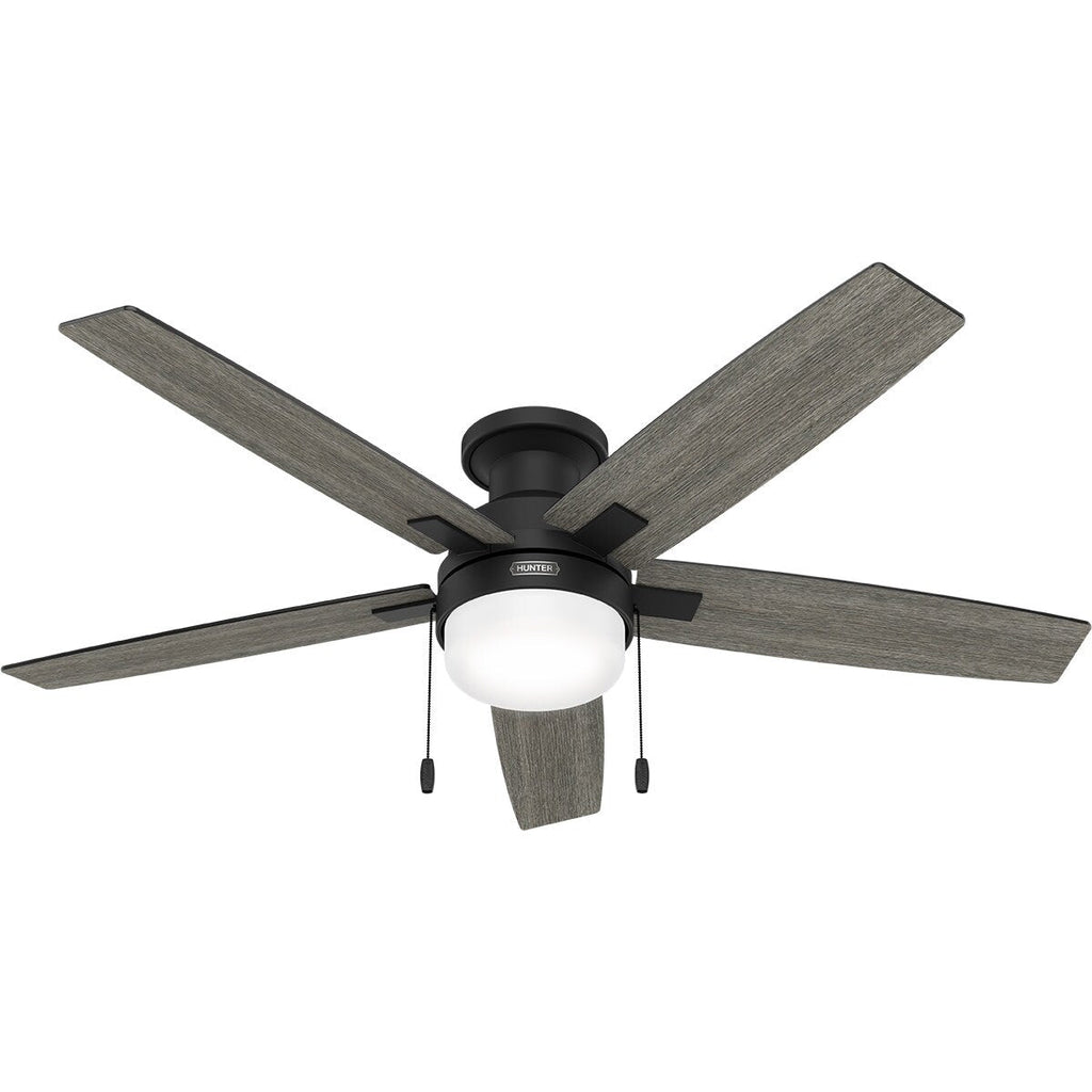 Ventilatore da soffitto Hunter 52 Anisten a basso profilo con luce LED e catenella - Moderno, contemporaneo, di transizione
