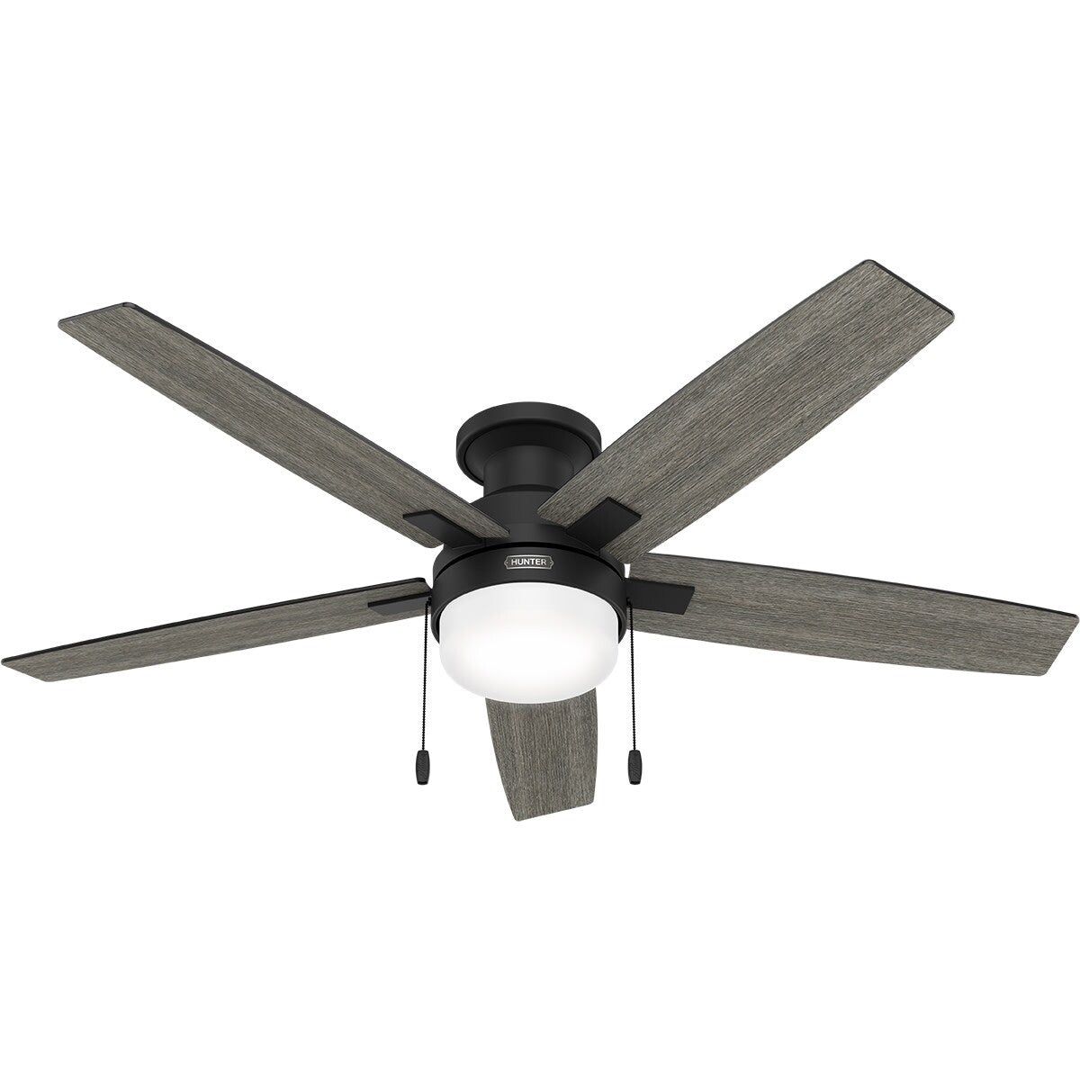 Ventilatore da soffitto Hunter 52 Anisten a basso profilo con luce LED e catenella - Moderno, contemporaneo, di transizione