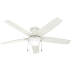 Ventilatore da soffitto Hunter 52 Anisten a basso profilo con luce LED e catenella - Moderno, contemporaneo, di transizione
