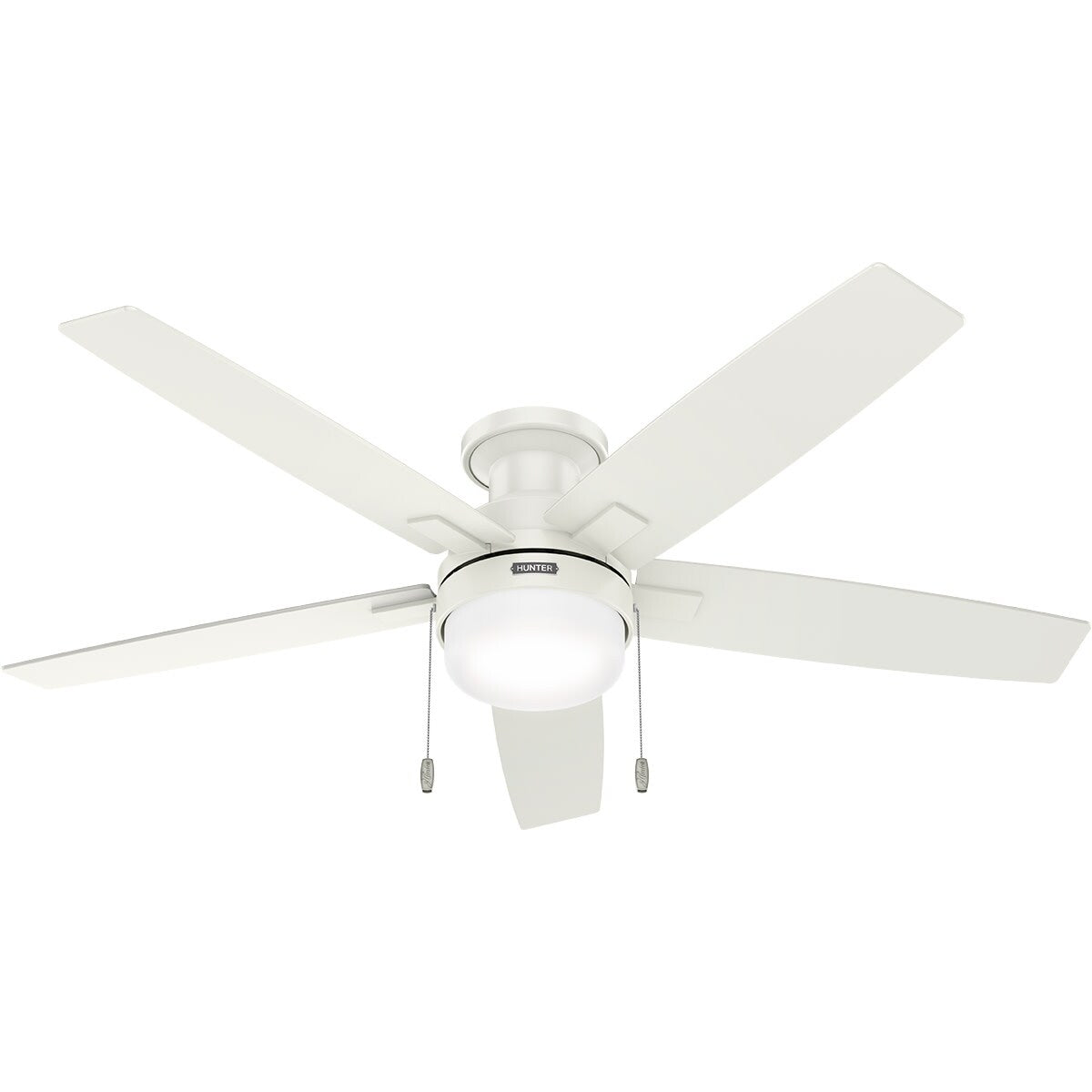 Ventilatore da soffitto Hunter 52 Anisten a basso profilo con luce LED e catenella - Moderno, contemporaneo, di transizione