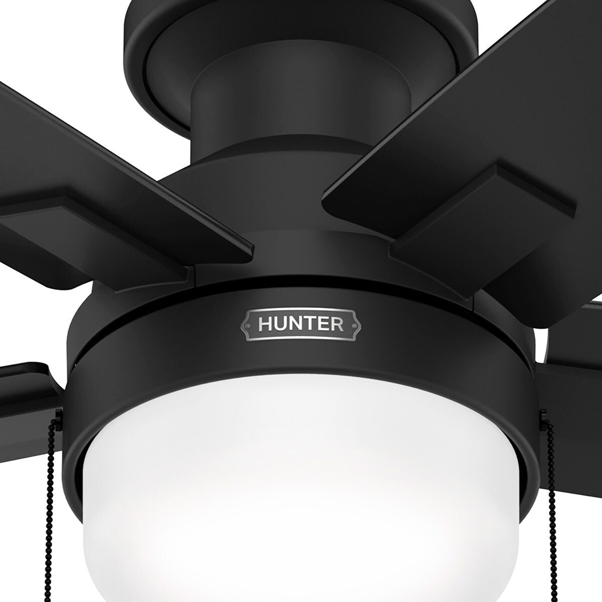 Ventilatore da soffitto Hunter 52 Anisten a basso profilo con luce LED e catenella - Moderno, contemporaneo, di transizione