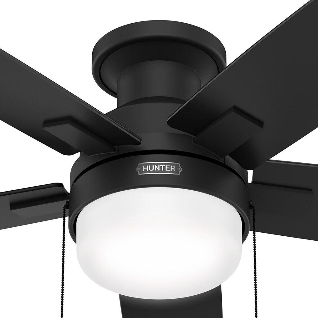 Ventilatore da soffitto Hunter 52 Anisten a basso profilo con luce LED e catenella - Moderno, contemporaneo, di transizione