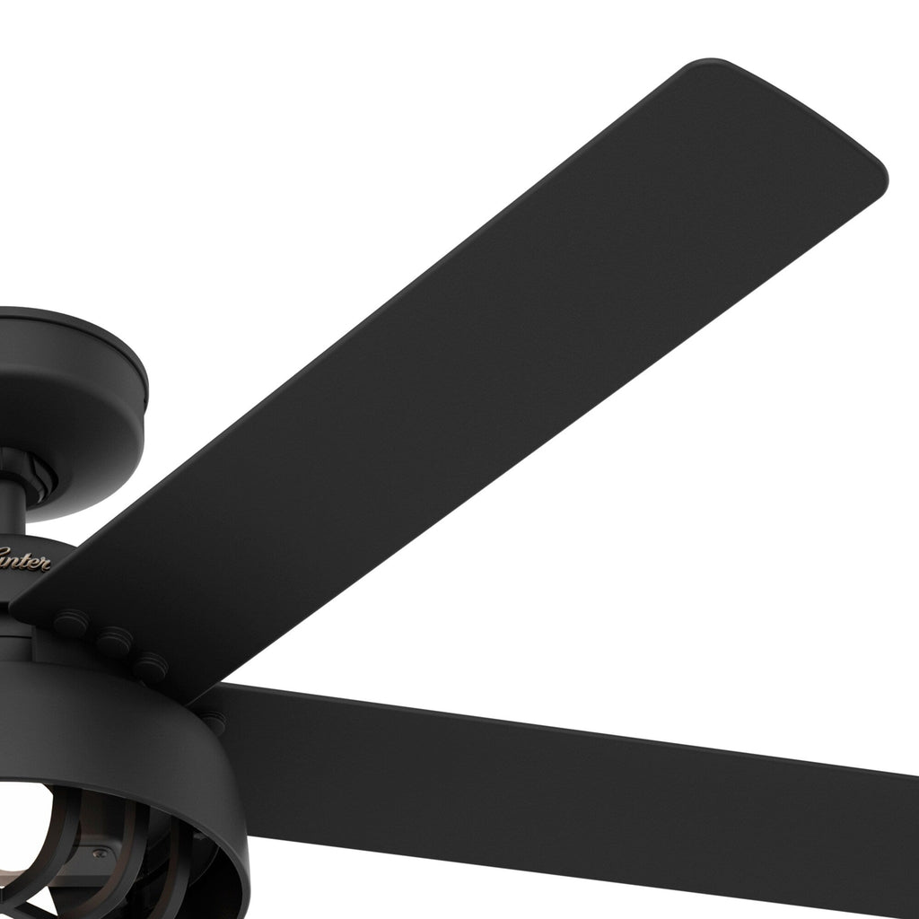 Ventilatore da soffitto Hunter 52 Autumn Breeze II con luce LED per interni ed esterni e telecomando portatile - Industriale, di transizione, moderno, a gabbia