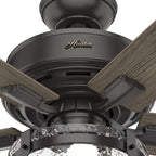 Ventilatore da soffitto per interni/esterni Hunter 52 Canyon Ridge, luce LED, telecomando portatile - Stile rustico, stile rustico, stile industriale