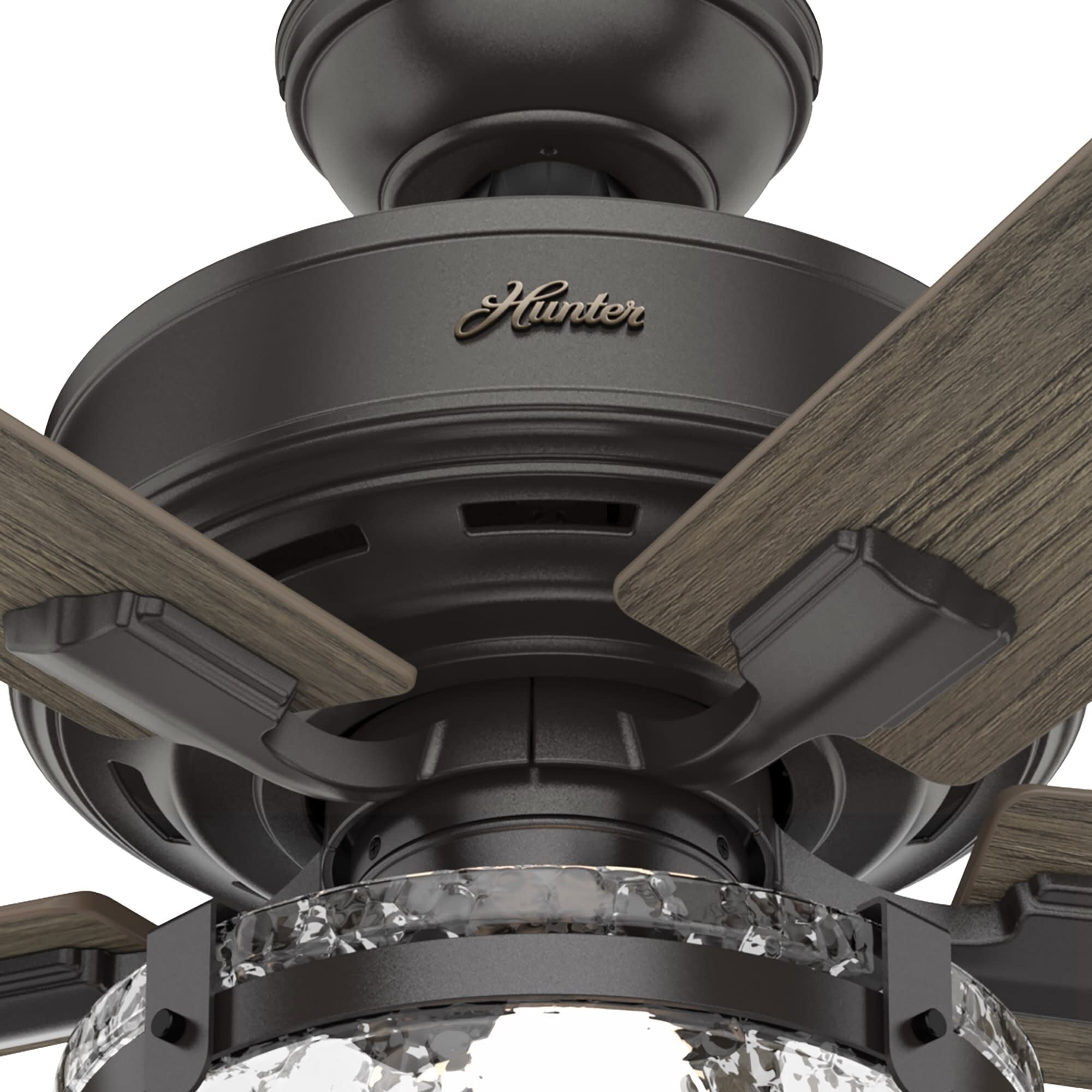 Ventilatore da soffitto per interni/esterni Hunter 52 Canyon Ridge, luce LED, telecomando portatile - Stile rustico, stile rustico, stile industriale