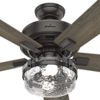 Ventilatore da soffitto per interni/esterni Hunter 52 Canyon Ridge, luce LED, telecomando portatile - Stile rustico, stile rustico, stile industriale