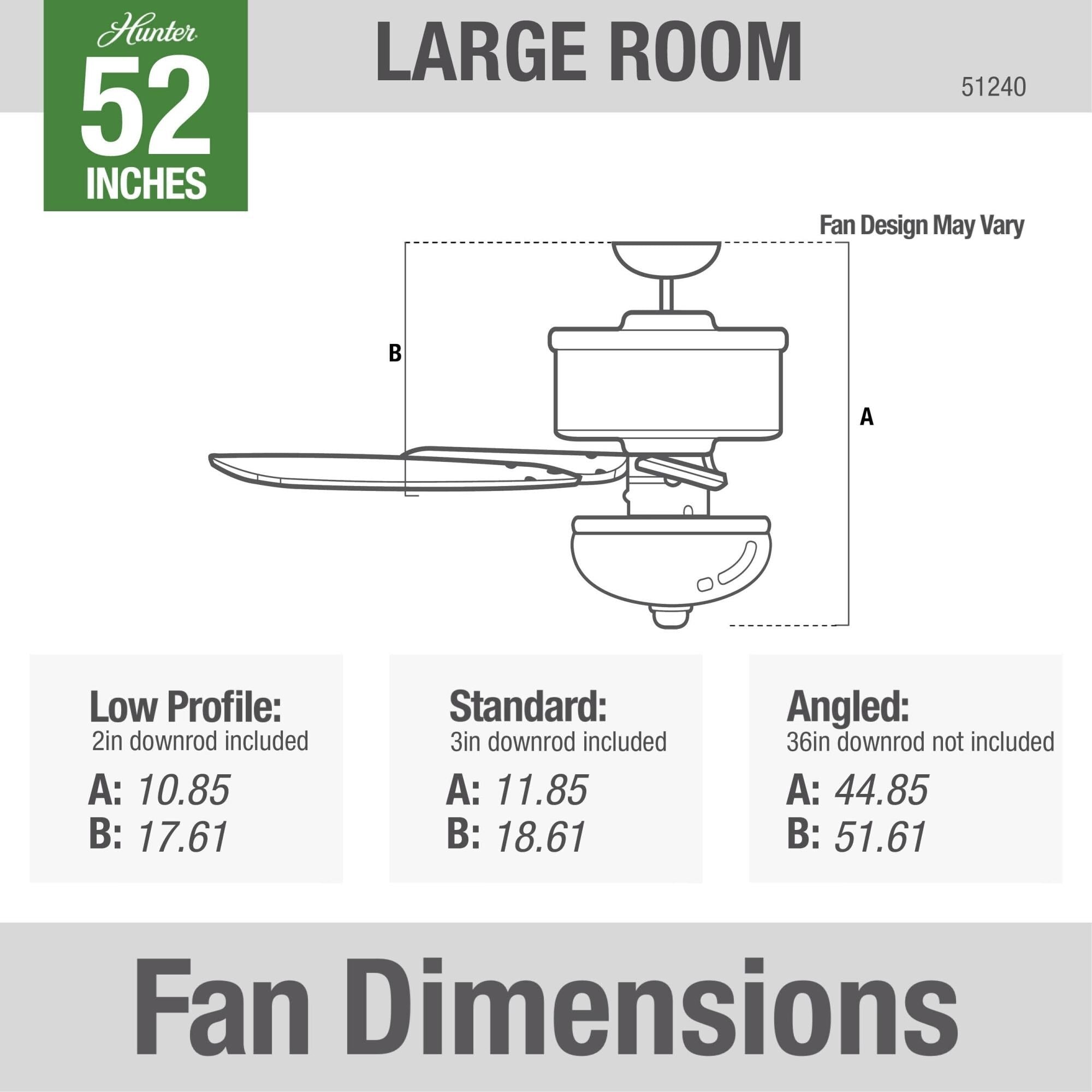 Ventilatore da soffitto per interni/esterni Hunter 52 Canyon Ridge, luce LED, telecomando portatile - Stile rustico, stile rustico, stile industriale
