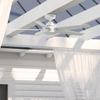 Ventilatore da soffitto per interni/esterni Hunter 52 Shorebreak WeatherMax con controllo a parete - Resistente alle condizioni meteorologiche estreme, al sale e alla corrosione