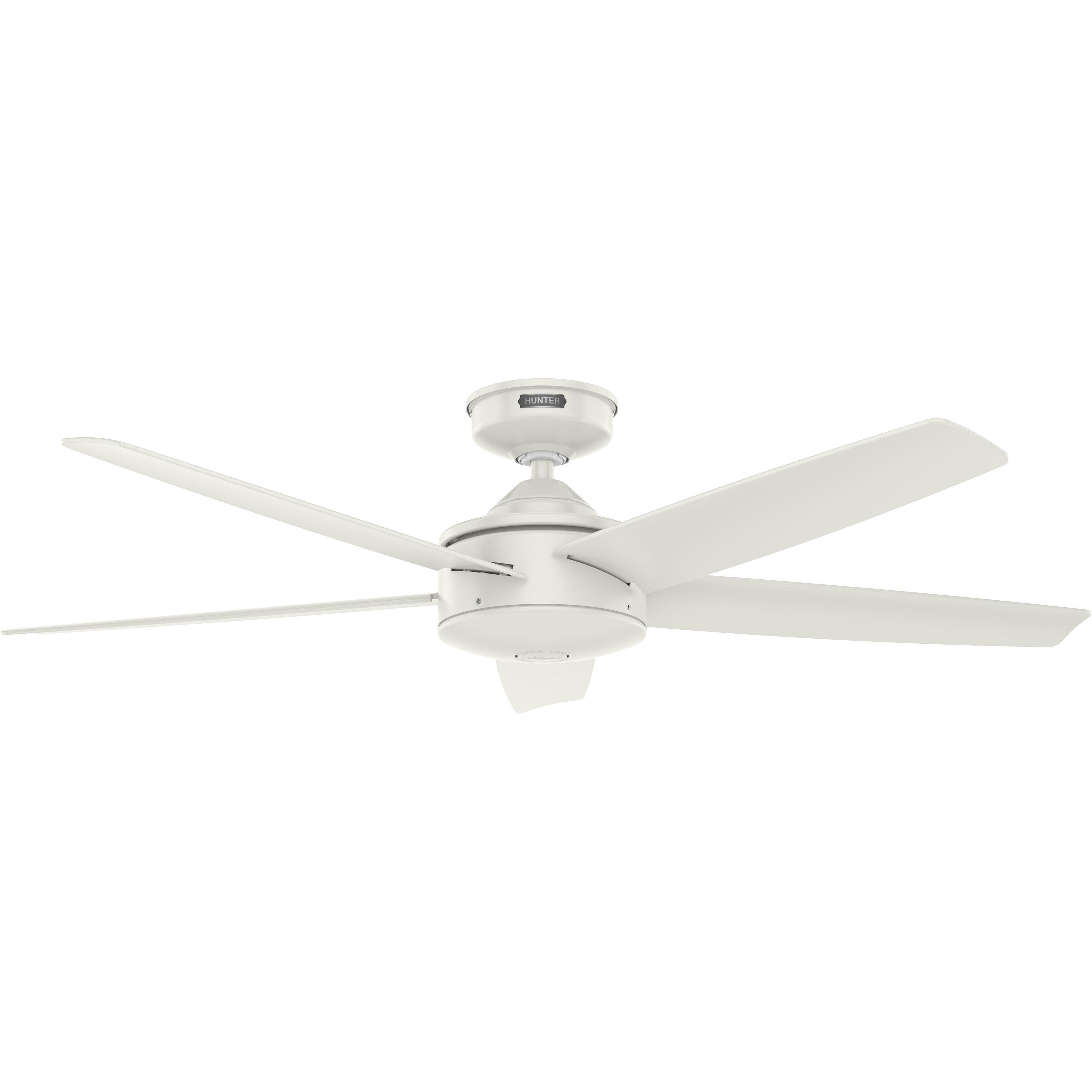 Ventilatore da soffitto per interni/esterni Hunter 52 Shorebreak WeatherMax con controllo a parete - Resistente alle condizioni meteorologiche estreme, al sale e alla corrosione