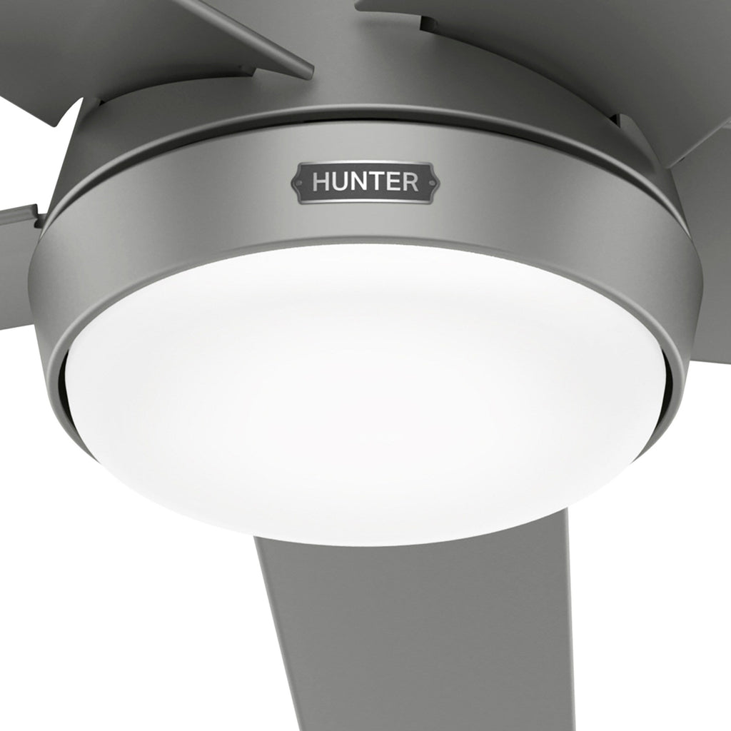 Ventilatore da soffitto per esterni Hunter 52 Skyflow con kit di luci a LED, controllo a parete - Stile moderno e contemporaneo costiero - WeatherMax - ANTIPIOGGIA!