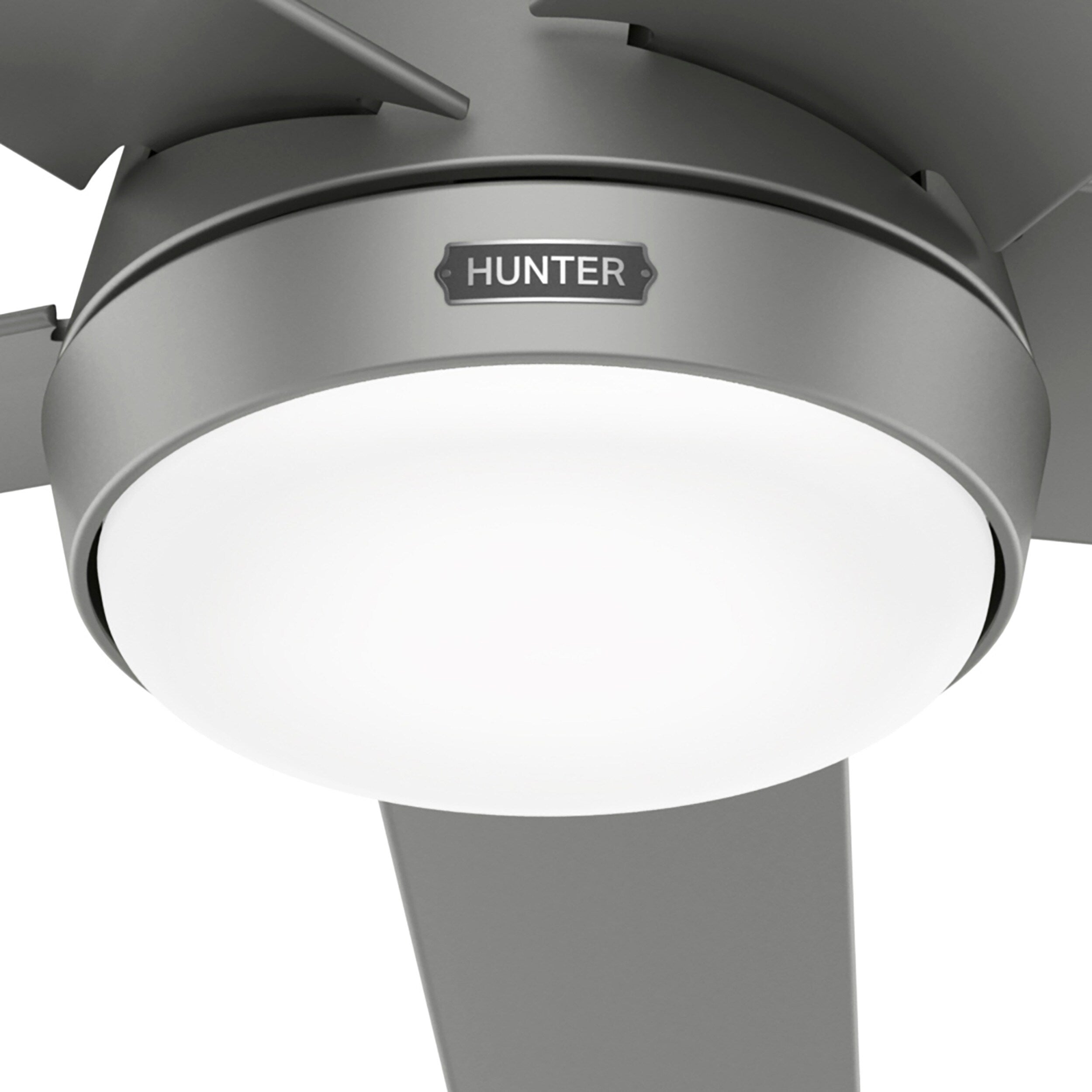 Ventilatore da soffitto per esterni Hunter 52 Skyflow con kit di luci a LED, controllo a parete - Stile moderno e contemporaneo costiero - WeatherMax - ANTIPIOGGIA!