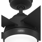 Ventilatore da soffitto per esterni Hunter 52 Skyflow con kit di luci a LED, controllo a parete - Stile moderno e contemporaneo costiero - WeatherMax - ANTIPIOGGIA!