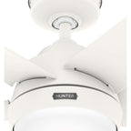 Ventilatore da soffitto per esterni Hunter 52 Skyflow con kit di luci a LED, controllo a parete - Stile moderno e contemporaneo costiero - WeatherMax - ANTIPIOGGIA!