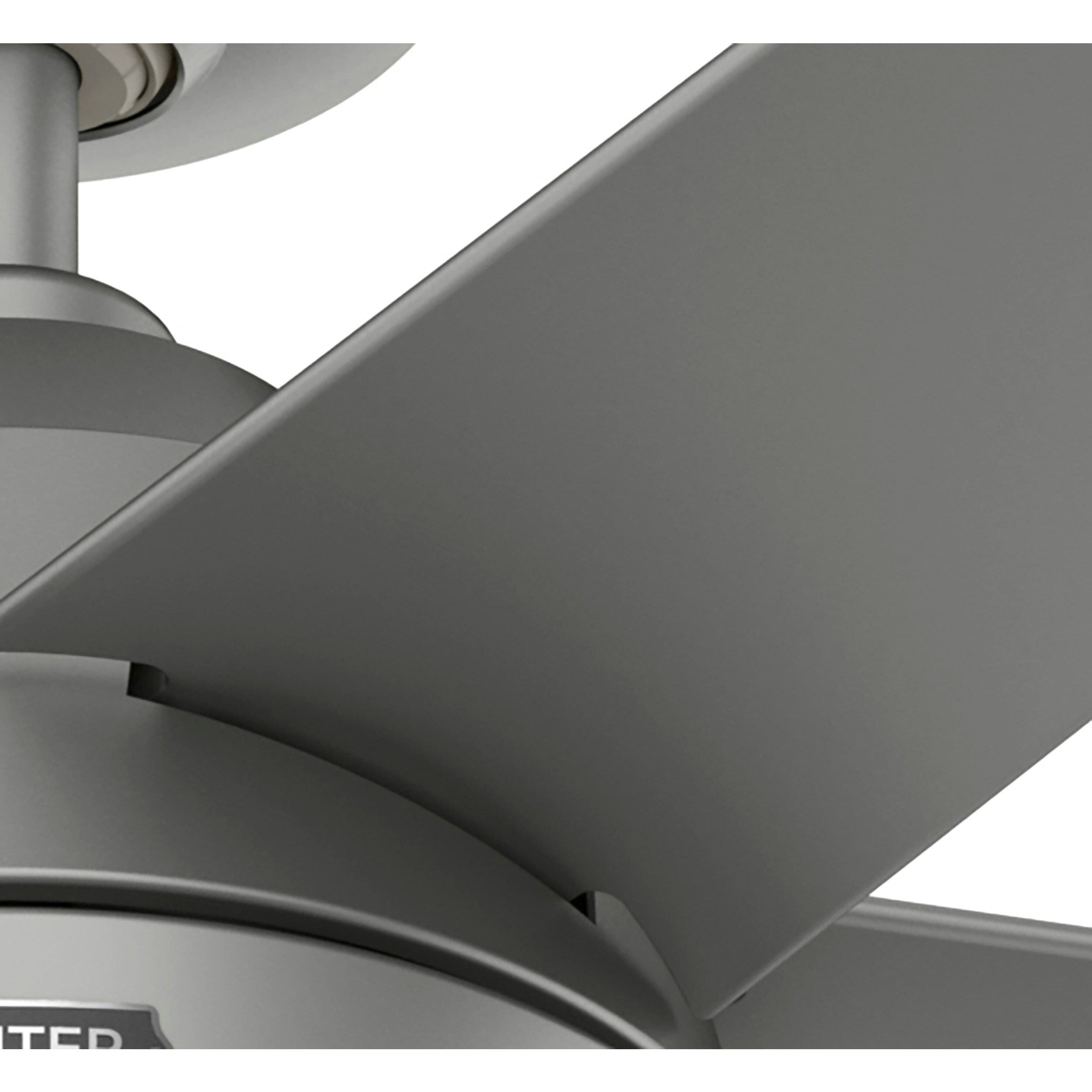 Ventilatore da soffitto per esterni Hunter 52 Skyflow con kit di luci a LED, controllo a parete - Stile moderno e contemporaneo costiero - WeatherMax - ANTIPIOGGIA!