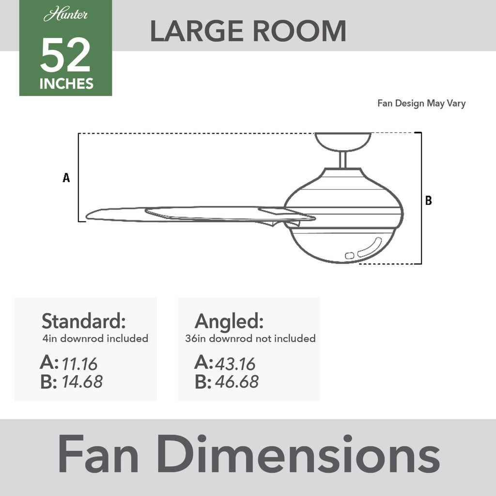 Ventilatore da soffitto per esterni Hunter 52 Skyflow con kit di luci a LED, controllo a parete - Stile moderno e contemporaneo costiero - WeatherMax - ANTIPIOGGIA!