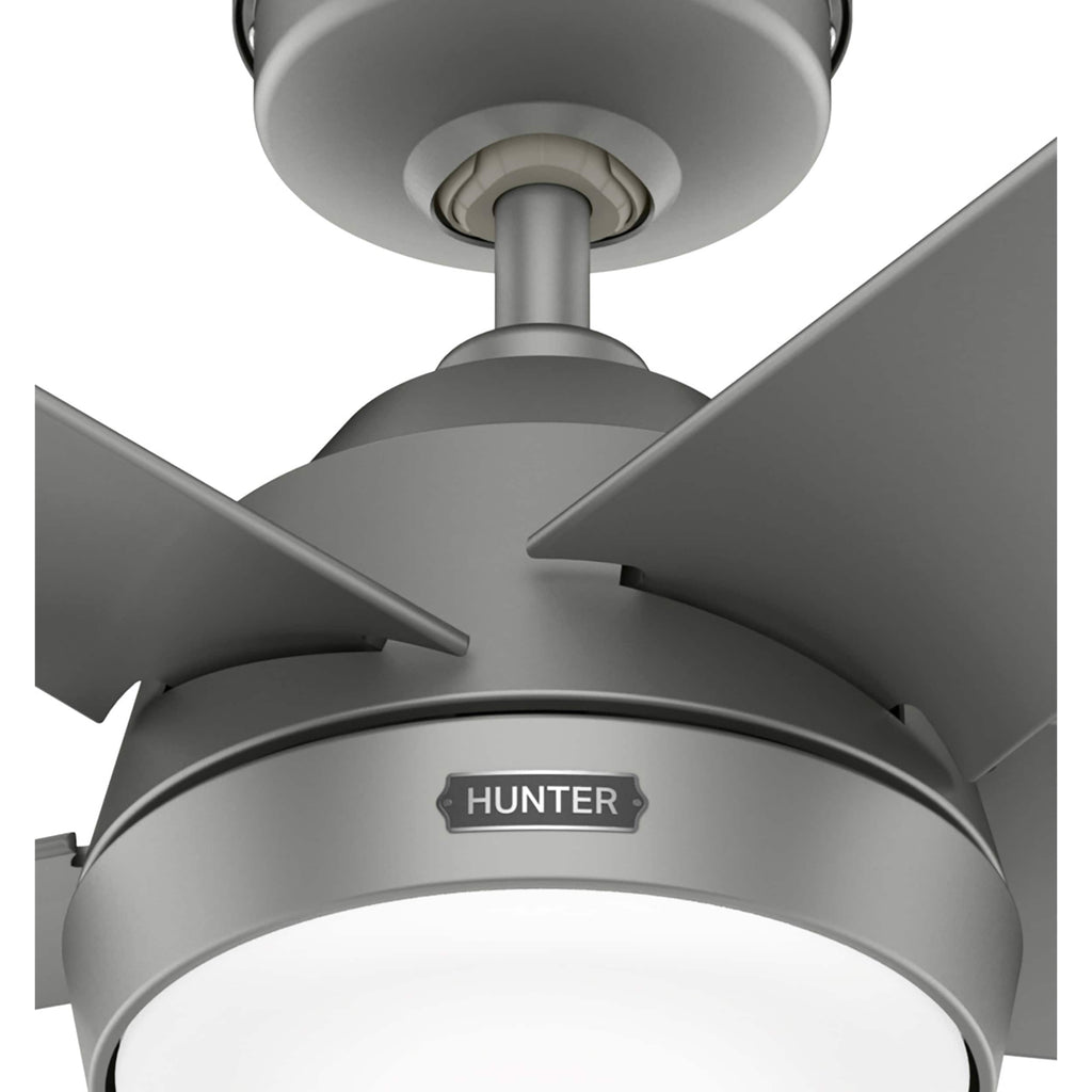 Ventilatore da soffitto per esterni Hunter 52 Skyflow con kit di luci a LED, controllo a parete - Stile moderno e contemporaneo costiero - WeatherMax - ANTIPIOGGIA!