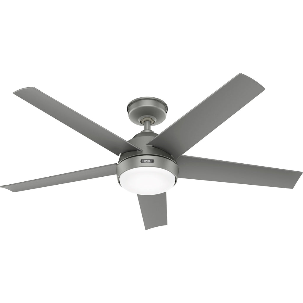 Ventilatore da soffitto per esterni Hunter 52 Skyflow con kit di luci a LED, controllo a parete - Stile moderno e contemporaneo costiero - WeatherMax - ANTIPIOGGIA!