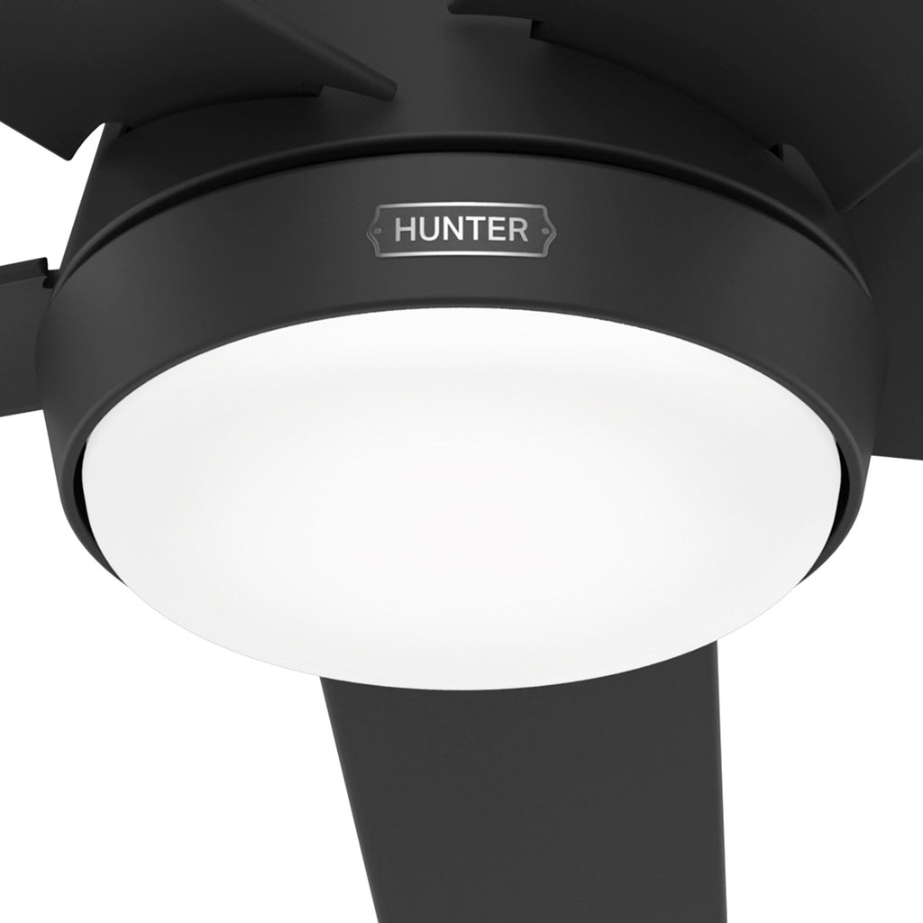 Ventilatore da soffitto per esterni Hunter 52 Skyflow con kit di luci a LED, controllo a parete - Stile moderno e contemporaneo costiero - WeatherMax - ANTIPIOGGIA!