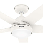 Ventilatore da soffitto per esterni Hunter 52 Skyflow con kit di luci a LED, controllo a parete - Stile moderno e contemporaneo costiero - WeatherMax - ANTIPIOGGIA!