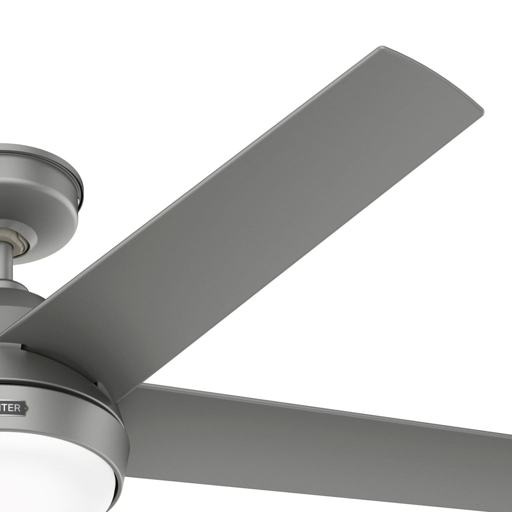 Ventilatore da soffitto per esterni Hunter 52 Skyflow con kit di luci a LED, controllo a parete - Stile moderno e contemporaneo costiero - WeatherMax - ANTIPIOGGIA!