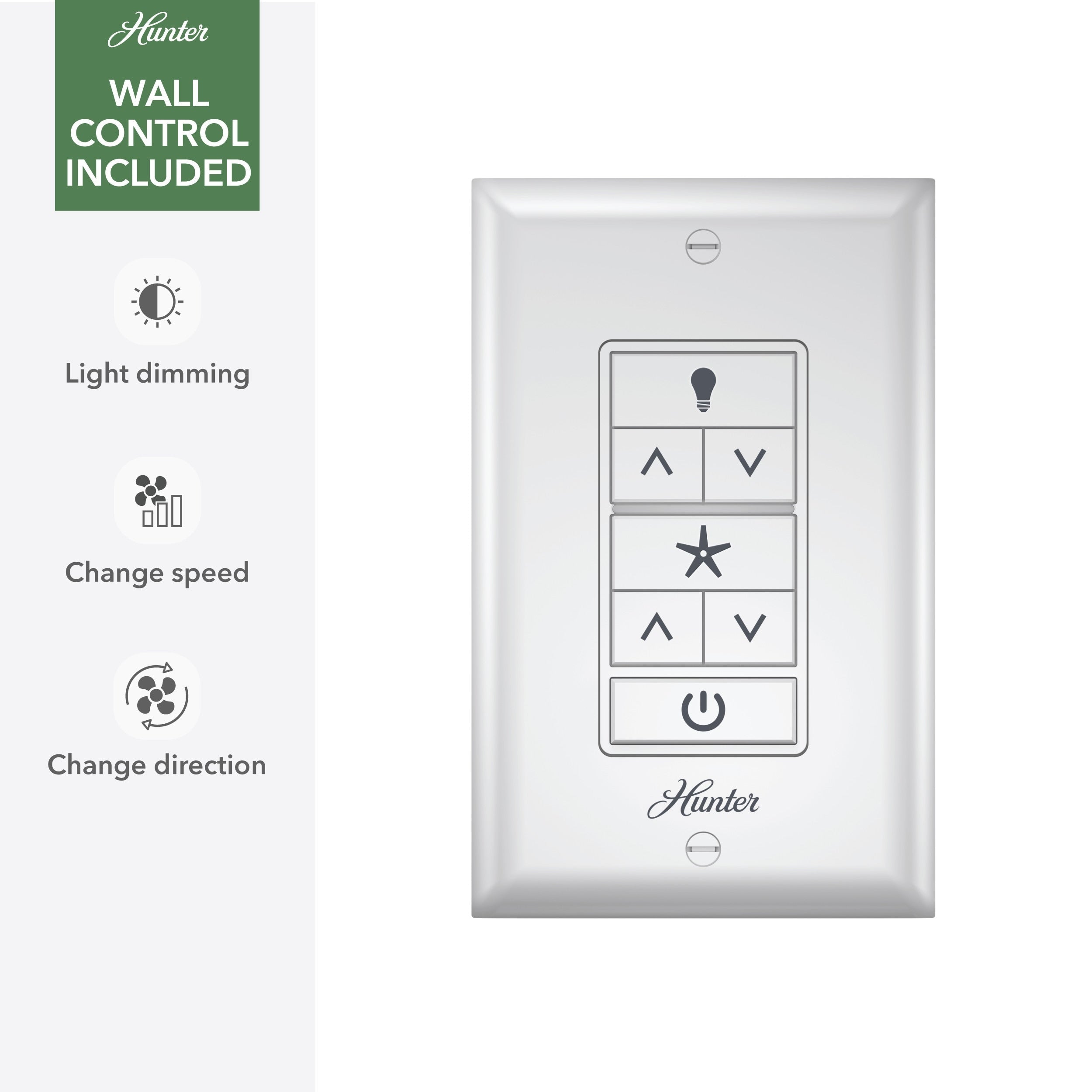 Ventilatore da soffitto per esterni Hunter 52 Skyflow con kit di luci a LED, controllo a parete - Stile moderno e contemporaneo costiero - WeatherMax - ANTIPIOGGIA!