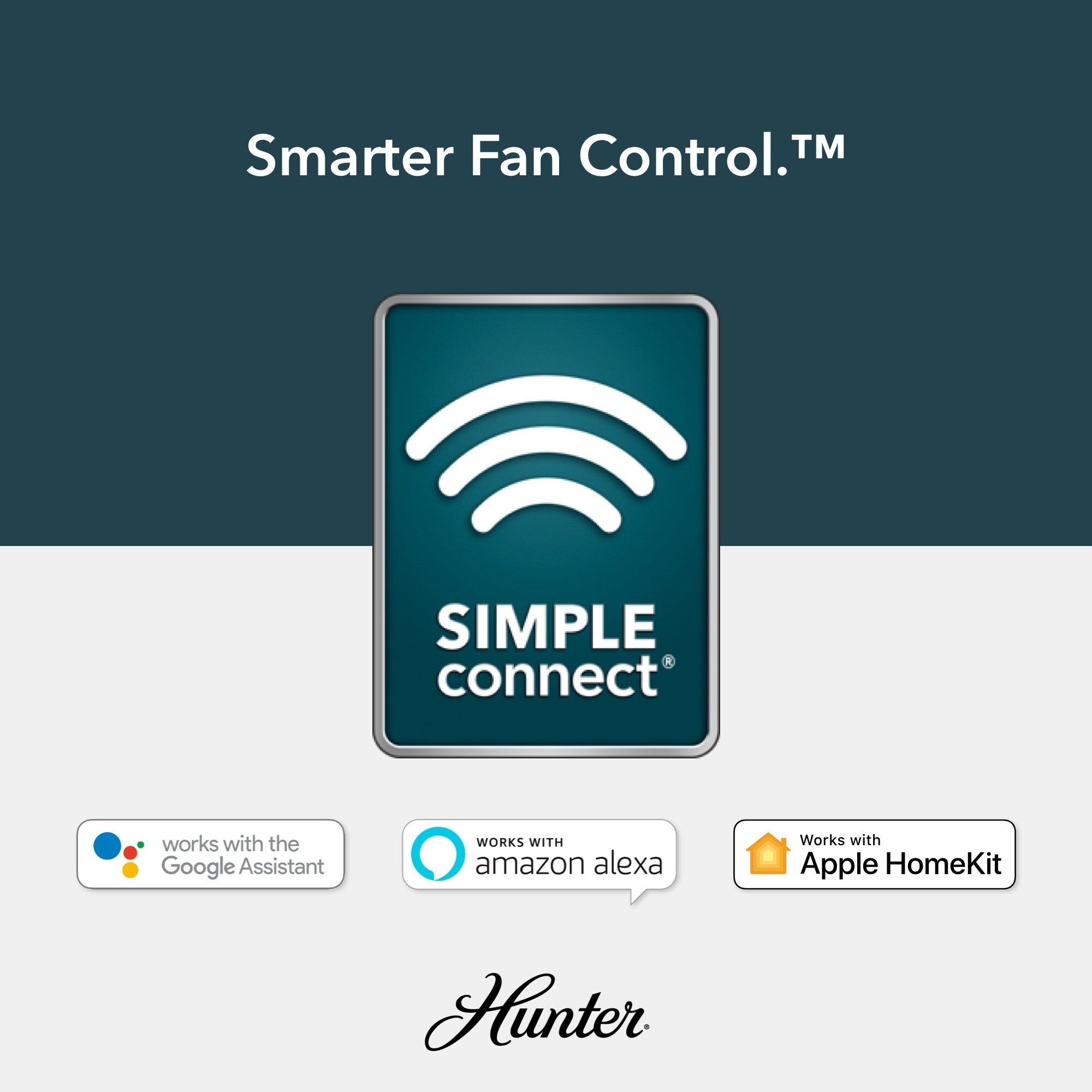 Ventilatore da soffitto Hunter WiFi Whittington con luce LED, telecomando portatile - Mulino a vento - Industriale, da fattoria, rustico - VENTILATORE INTELLIGENTE!