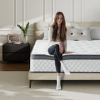 Materasso SweDrea in memory foam ibrido di medie dimensioni da 12 pollici con certificazione CertiPUR-US e Oeko-TEX, con assorbimento del carbone di bambù.