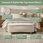 Panca contenitore curva in stile bouclé Bailey INK IVY