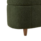 Panca contenitore curva in stile bouclé Bailey INK IVY