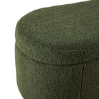 Panca contenitore curva in stile bouclé Bailey INK IVY