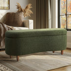 Panca contenitore curva in stile bouclé Bailey INK IVY