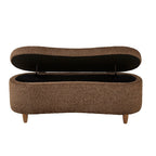 Panca contenitore curva in stile bouclé Bailey INK IVY