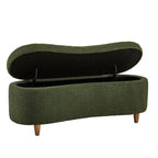 Panca contenitore curva in stile bouclé Bailey INK IVY