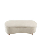 Panca contenitore curva in stile bouclé Bailey INK IVY