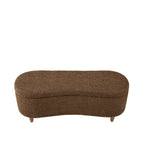 Panca contenitore curva in stile bouclé Bailey INK IVY