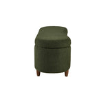 Panca contenitore curva in stile bouclé Bailey INK IVY