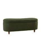 Panca contenitore curva in stile bouclé Bailey INK IVY