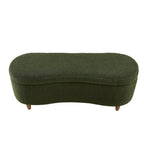 Panca contenitore curva in stile bouclé Bailey INK IVY