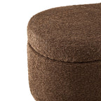 Panca contenitore curva in stile bouclé Bailey INK IVY
