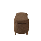 Panca contenitore curva in stile bouclé Bailey INK IVY