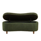 Panca contenitore curva in stile bouclé Bailey INK IVY