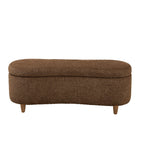 Panca contenitore curva in stile bouclé Bailey INK IVY