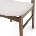 Sedia da pranzo Abrielle in legno di caucciù imbottita in stile moderno di metà secolo (set di 2) di Christopher Knight Home