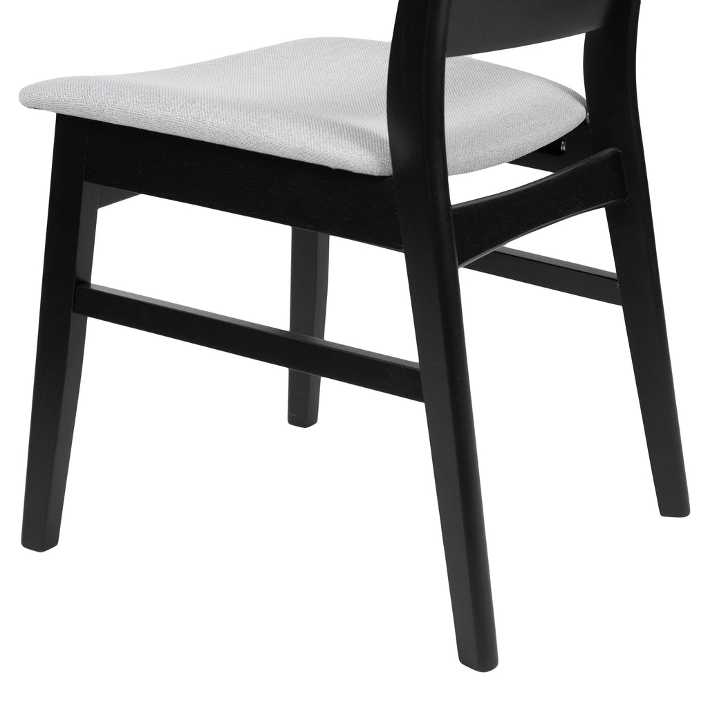 Sedia da pranzo Abrielle in legno di caucciù imbottita in stile moderno di metà secolo (set di 2) di Christopher Knight Home