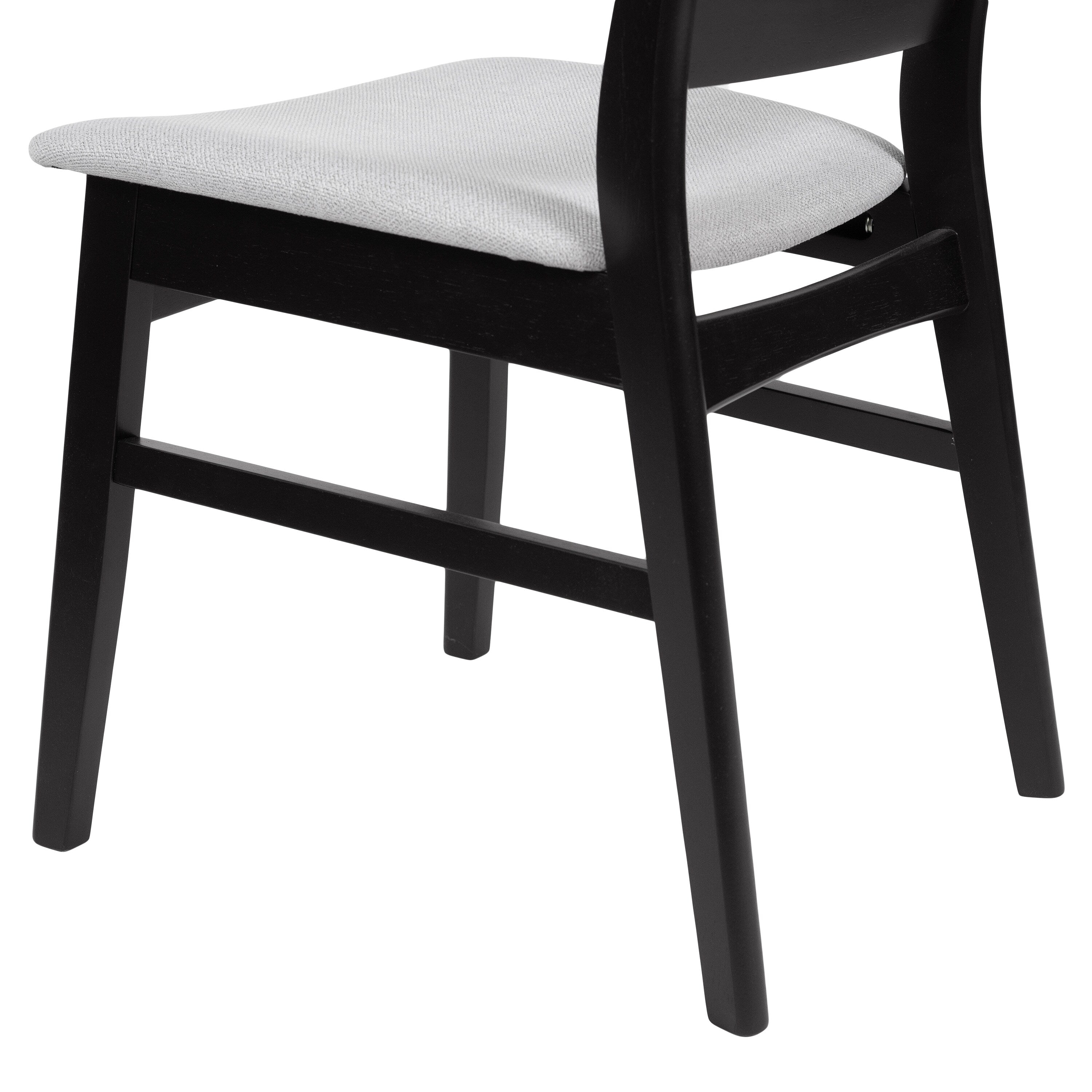 Sedia da pranzo Abrielle in legno di caucciù imbottita in stile moderno di metà secolo (set di 2) di Christopher Knight Home