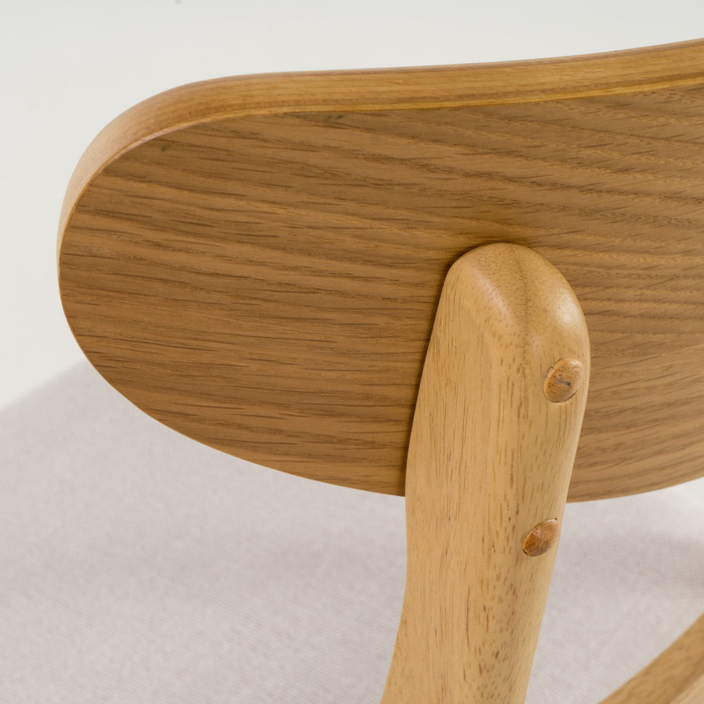 Sedia da pranzo Abrielle in legno di caucciù imbottita in stile moderno di metà secolo (set di 2) di Christopher Knight Home