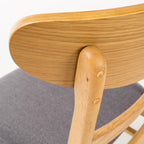 Sedia da pranzo Abrielle in legno di caucciù imbottita in stile moderno di metà secolo (set di 2) di Christopher Knight Home
