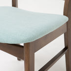 Sedia da pranzo Abrielle in legno di caucciù imbottita in stile moderno di metà secolo (set di 2) di Christopher Knight Home