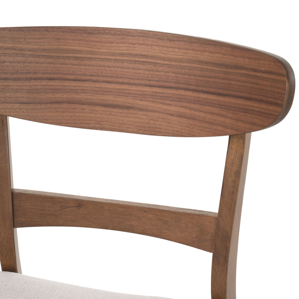 Sedia da pranzo Abrielle in legno di caucciù imbottita in stile moderno di metà secolo (set di 2) di Christopher Knight Home
