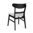 Sedia da pranzo Abrielle in legno di caucciù imbottita in stile moderno di metà secolo (set di 2) di Christopher Knight Home
